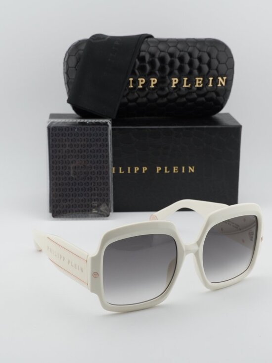 Philipp Plein SPP038M 03GF Square Sunglasses – White / Grey main image 4
